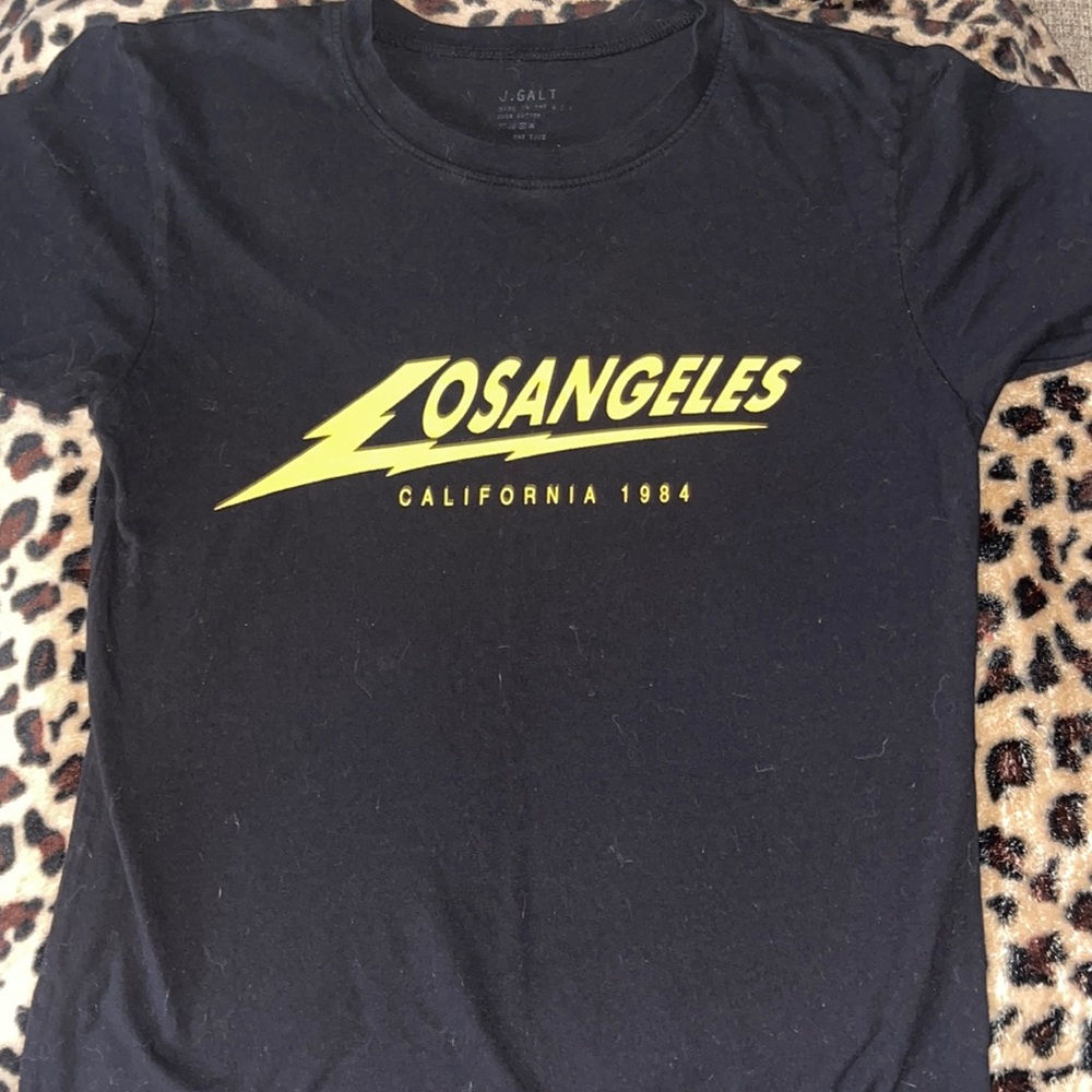 brandy Melville, short sleeve tee black and gold